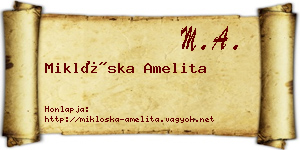 Miklóska Amelita névjegykártya